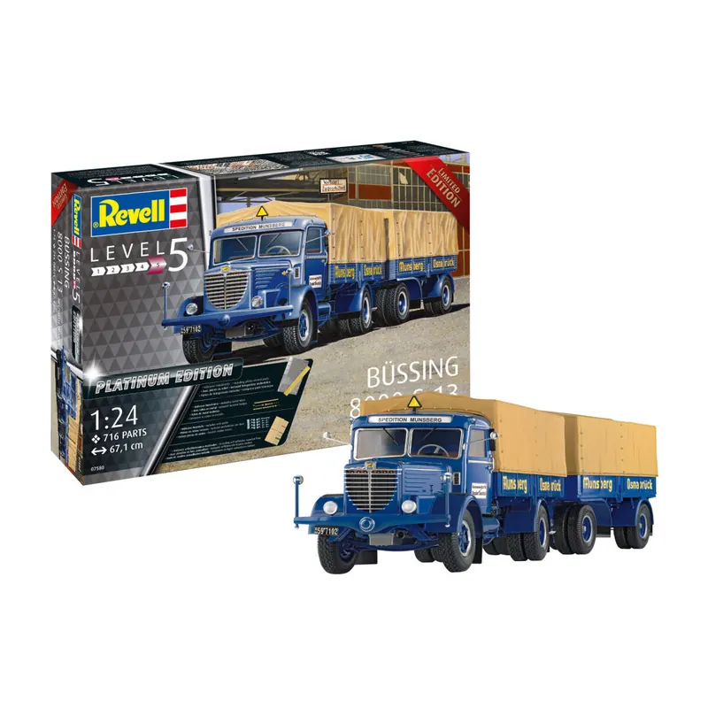 Büssing 8000 S 13 mit Trailer "Platinum Edition" Revell Modellbausatz