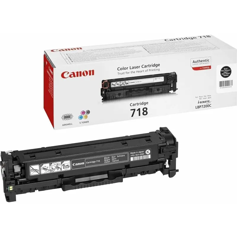 Canon 718 Bk original Toner Schwarz für ISensys Laserdrucker