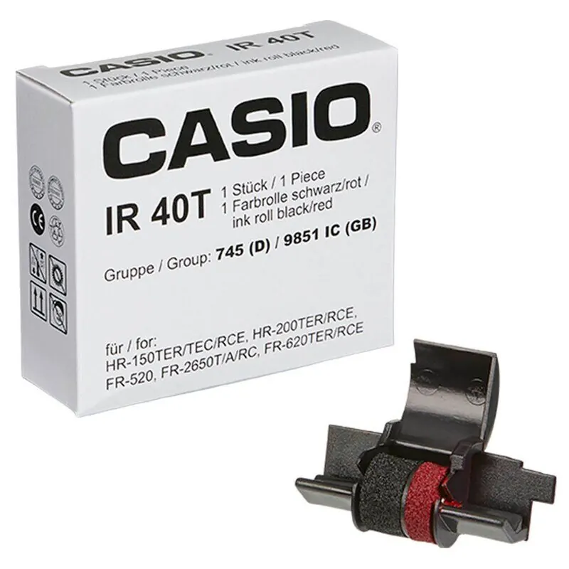 Casio IR-40T Farbrolle Rechenmaschine schwarz/rot