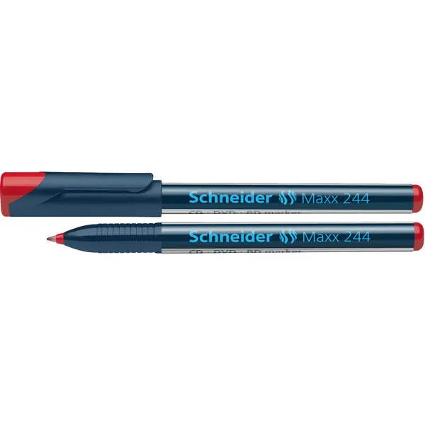 CD Marker Schneider Maxx 244 124402 - rot 0,7 mm Rundspitze permanent nicht nachfüllbar
