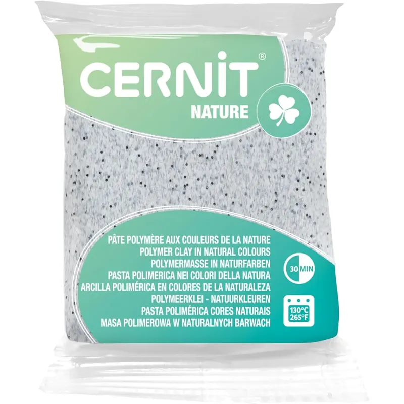 CERNIT CE0940056983C - Block Modelliermasse (Polymer) NATURE, ofenhärtend, sofort gebrauchsfähig, 56g, für DIY, Schmuck, Figuren, für Einsteiger und Hobbykünstler, Granit, 1 Stück
