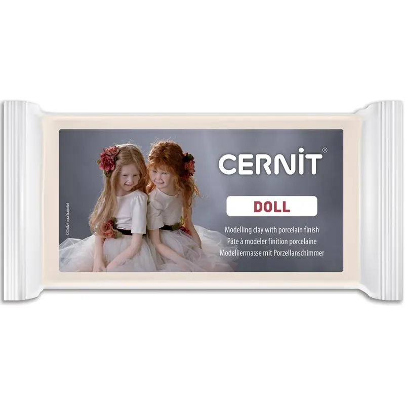 CERNIT CE0950500425C - Block Modelliermasse (Polymer) DOLL, ofenhärtend, sofort gebrauchsfähig, 500g, für DIY, Puppen und Figuren, für Einsteiger und Hobbykünstler, Rosabeige, 1 Stück