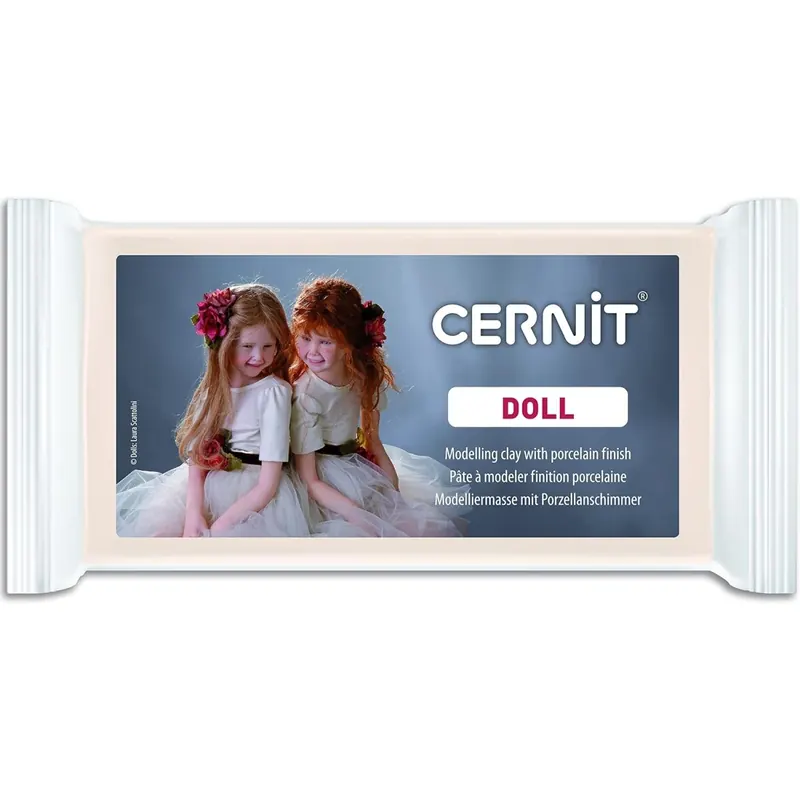 CERNIT CE0960500425C - Block Modelliermasse (Polymer) DOLL, ofenhärtend, sofort gebrauchsfähig, 500g, für DIY Puppen und Figuren, für Einsteiger und Hobbykünstler, Transluzent Hautfarbe, 1 Stück