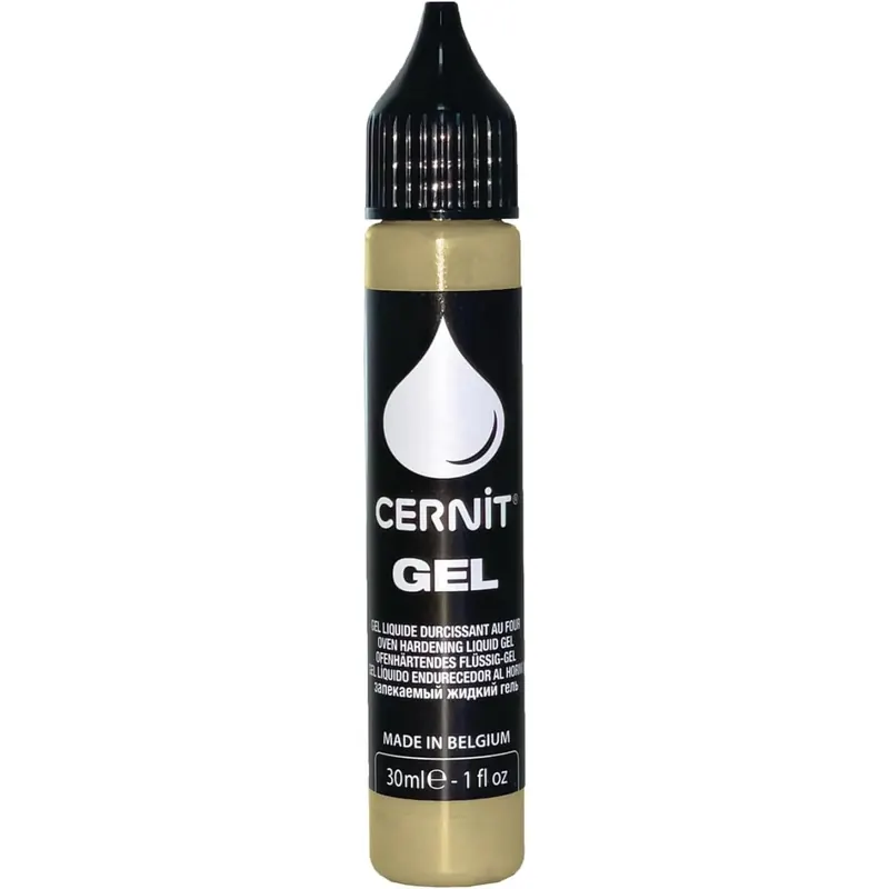 CERNIT CE1500030050C - Flakon Gel Modelliermasse (Polymer) 30ml, ofenhärtend, sofort gebrauchsfähig, für DIY, Schmuck, Figuren, für Einsteiger und Hobbykünstler, Gold, 1 Stück