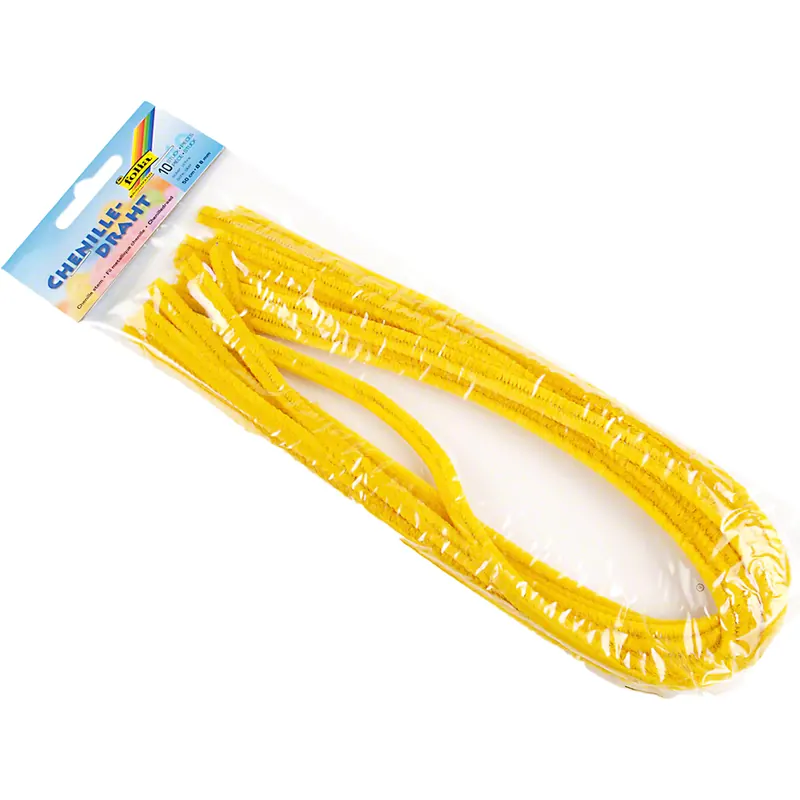 Chenilledraht / Pfeifenreiniger 8mm Ø, 50 cm lang, P/10 Stück, ocker