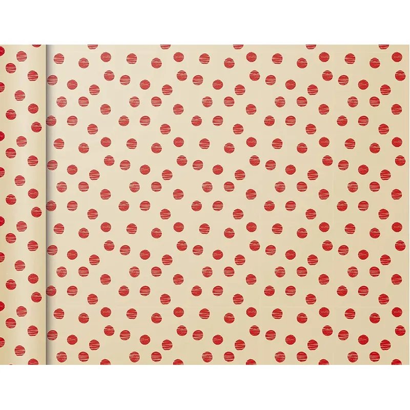 Clairefontaine 223865C - Rolle Geschenkpapier Excellia Tiny Rolls, 5m x 35 cm, 80g, 1 Rolle, Rote Punkte