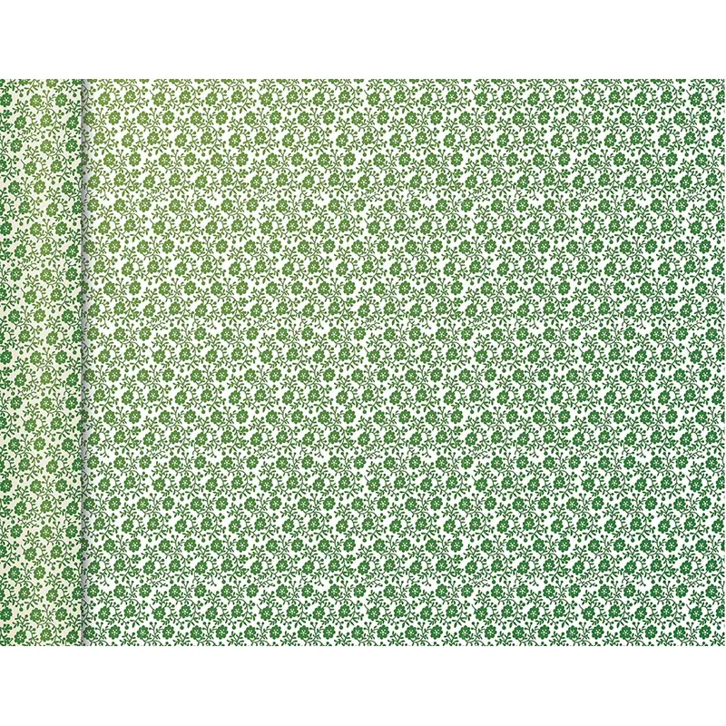 Clairefontaine 223867C - Rolle Geschenkpapier Excellia Tiny Rolls, 5m x 35 cm, 80g, 1 Rolle, Blumen Grün
