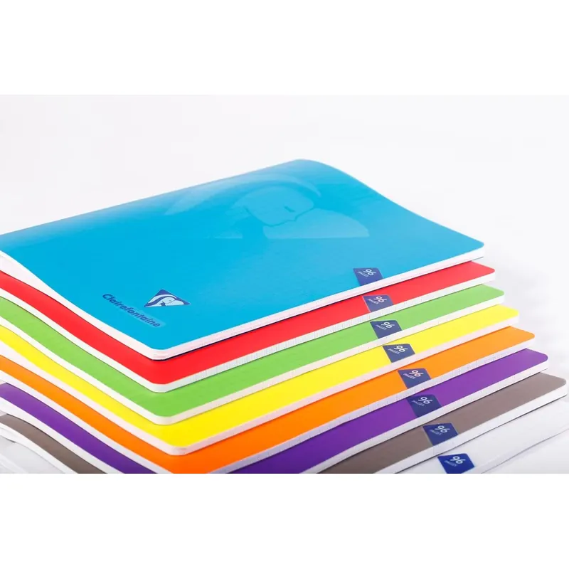 Clairefontaine 333362C - Schulheft Mimesys DIN A4+ 24x32 cm, robust mit Umschlag aus PP, 48 Blatt, kariert, 90g, Rot, 1 Stück