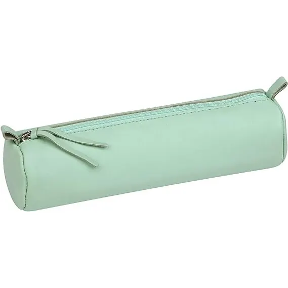 Clairefontaine 410152C Schlampermäppchen Slim, aus Lammleder, 19,5 x 2,5 x 4cm, 1 Stück, Grün