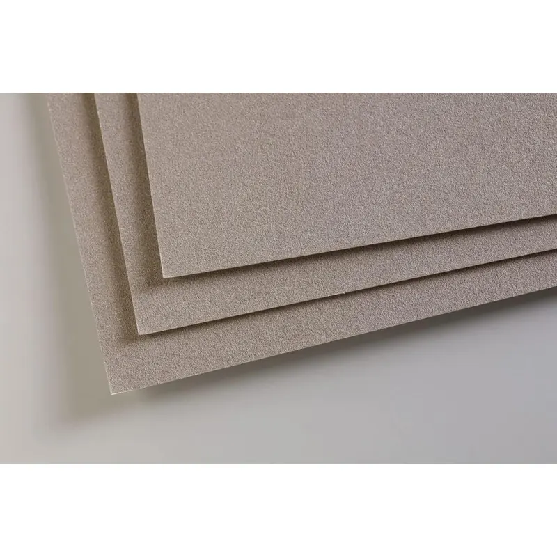 Clairefontaine 696019C - Packung mit 5 Zeichenbögen Pastelmat, ideal für Trockentechniken und Pastell, DIN A3 29,7x42 cm 360g, Dunkelgrau, 1 Pack