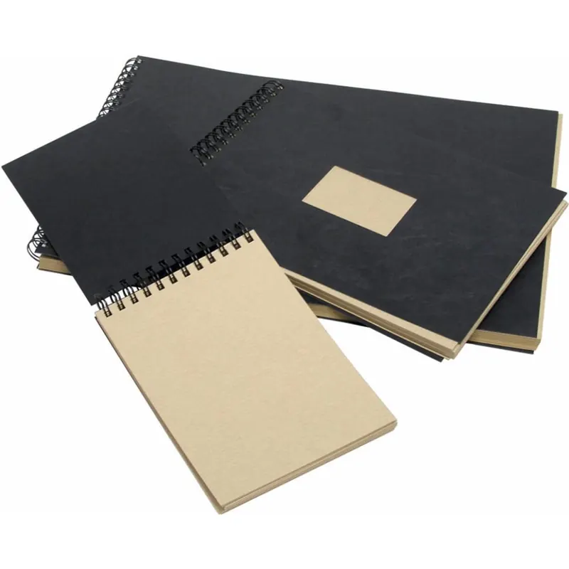 Clairefontaine 8372C Skizzenblock mit Doppelspirale und Kraftpapier, Din A4, 12 x 29.7 cm, 60 Blatt, 90 g Packung, braun