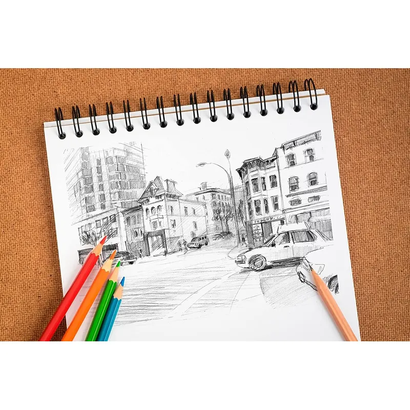 Clairefontaine 96646C Skizzenblock mit Doppelspirale Sketch-Papier, Din A5, 14.8 x 21 cm, 100 Blatt, 90 g, Elfenbein