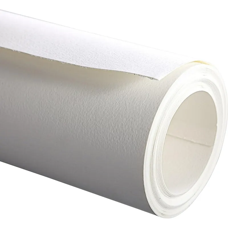 Clairefontaine 96701C Rolle Aquarellpapier (mit feinkörnung Etival, 100% Zellulose, 300 g, 1,3 m x 10 m, professionelle Qualität, ideal für Künstler), feinkörnig "Cold pressed", weiß