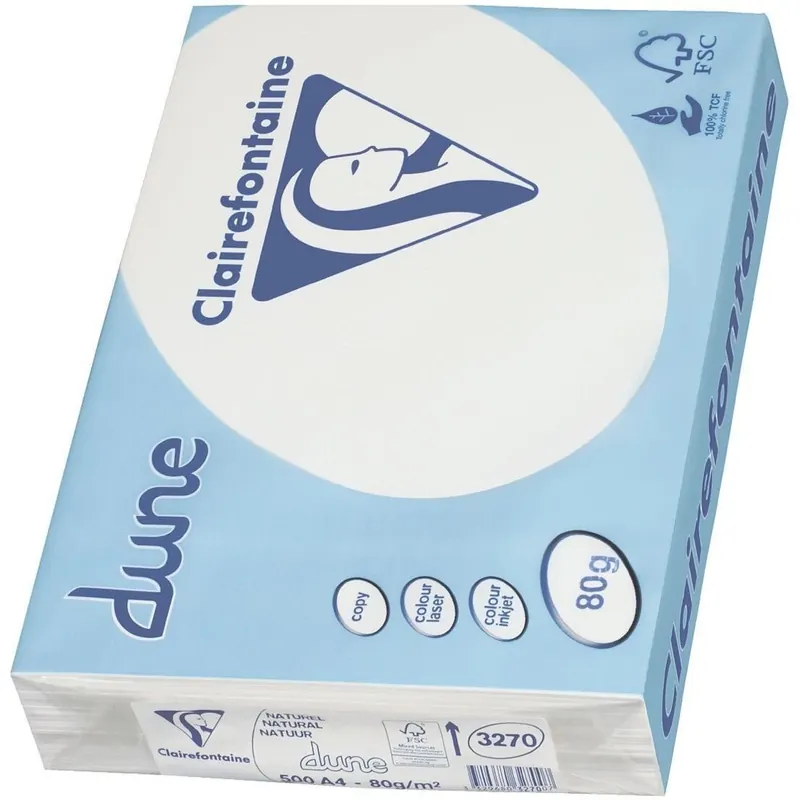 Clairefontaine Multifunktionspapier DUNE A4 210x297mm 80g/qm sand VE=500 Blatt