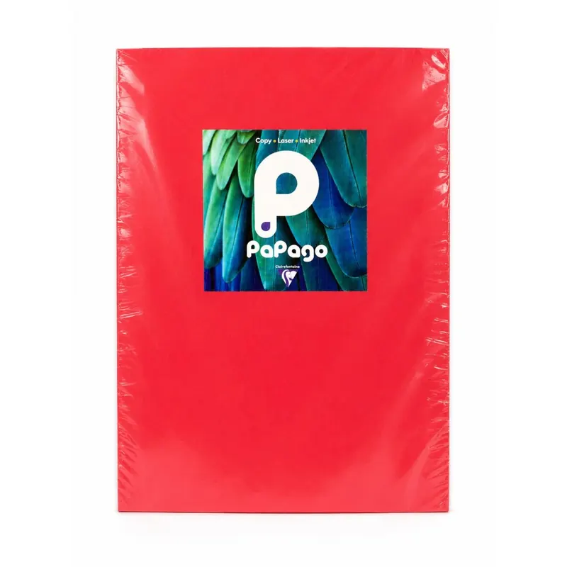 Clairefontaine PaPago 21283C - farbiges Papier 160g/m² DIN-A3 Korallenrot - 250 Blatt