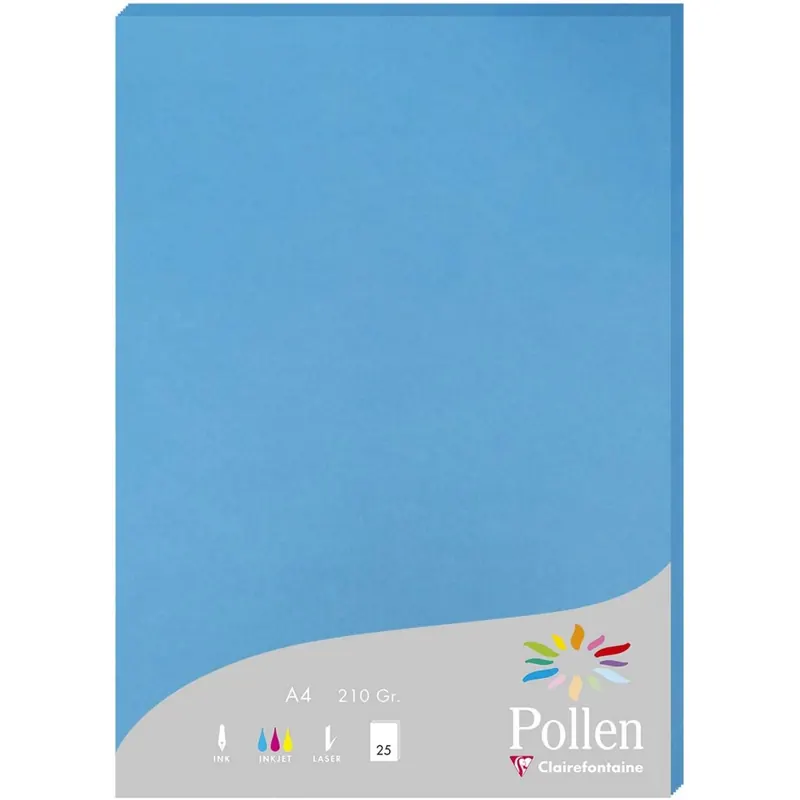 Clairefontaine Pollen Papier türkis 210g/m² DIN-A4 25 Blatt