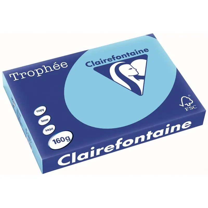 Clairefontaine Trophee 1112C Color Papier Blau 160g/m² DIN-A3 - 250 Blatt