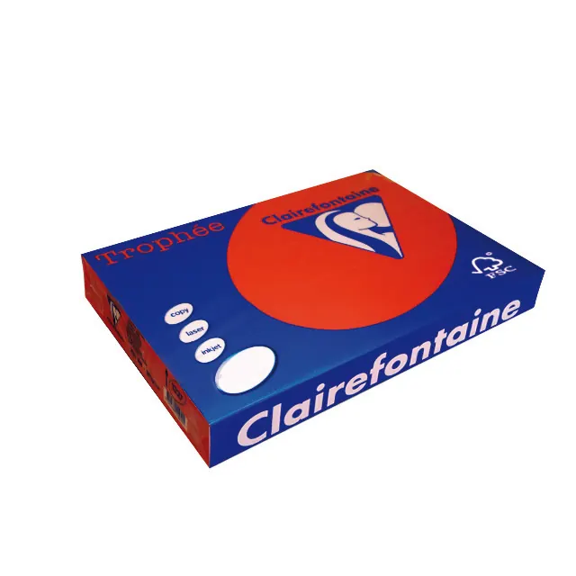 Clairefontaine Trophée 1227C Korallenrot 120g/m² DIN-A4 - 250 Blatt