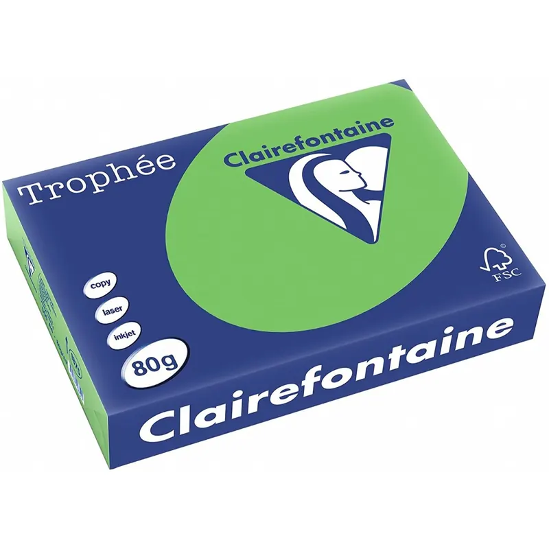 Clairefontaine Trophee Color 1875C maigrün 80g/m² DIN-A4 - 500 Blatt