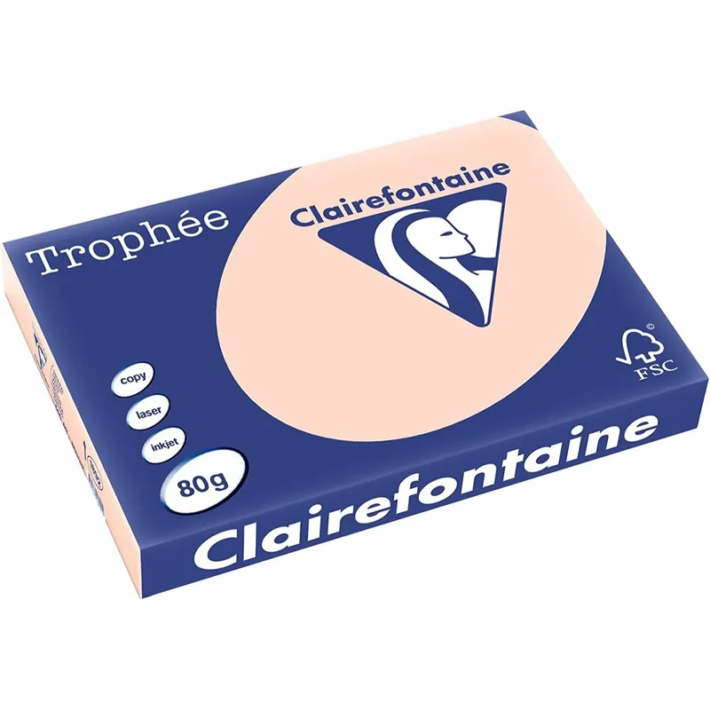 Clairefontaine Trophee Color 1892C Lachs 80g/m² DIN-A3 - 500 Blatt