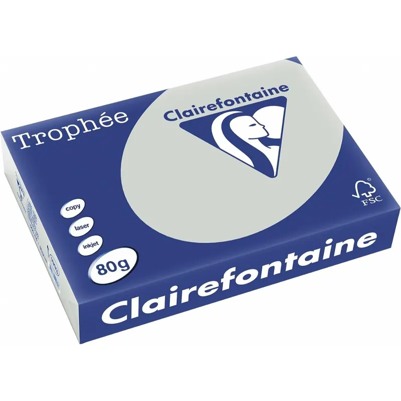 Clairefontaine Trophee Color Stahlgrau 80g/m² DIN-A4 - 500 Blatt