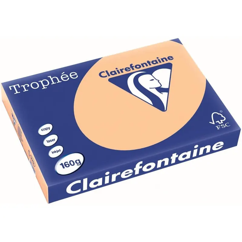 Clairefontaine Trophee Papier Aprikose 160g/m² DIN-A3 - 250 Blatt