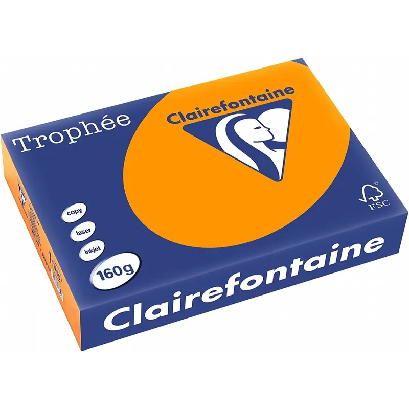 Clairefontaine Trophee Papier Orange 160g/m² DIN-A4 - 250 Blatt