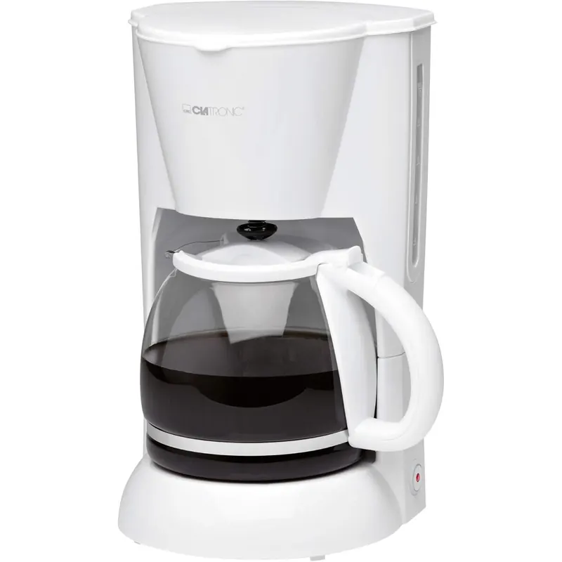 Clatronic® Kaffeemaschine | Kaffeeautomat für 12-14 Tassen (ca. 1,5 Liter) | Filterkaffeemaschine mit Nachtropfsicherung und herausnehmbaren Filtereinsatz | 900W | Coffee Machine KA 3473 weiß