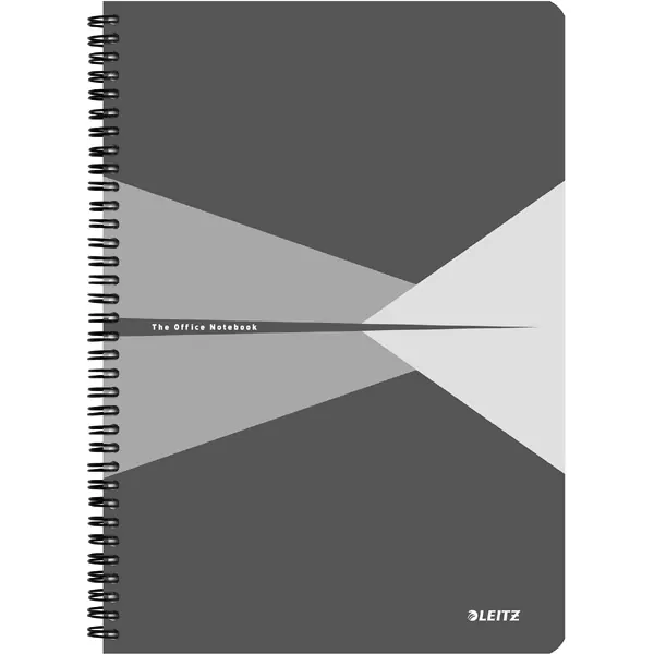 Collegeblock Leitz Office 4495 - A4 210 x 297 mm grau kariert Lineatur22 5 x 5 mm 90 Blatt FSC hochweißes Premiumpapier 90 g/m²