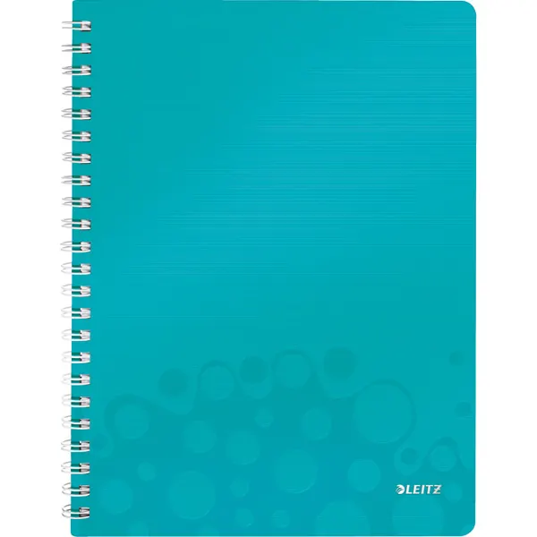 Collegeblock Leitz WOW 4637-A - A4 210 x 297 mm eisblau liniert Lineatur21 mit Schreiblinie 80 Blatt FSC extraweißes Qualitätspapier 80 g/m²