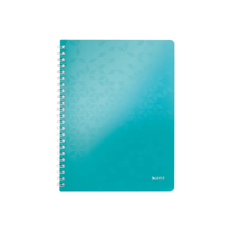 Collegeblock Leitz WOW 4637 - A4 210 x 297 mm eisblau liniert Lineatur21 mit Schreiblinie 80 Blatt FSC extraweißes Qualitätspapier 80 g/m²  Pckg/6