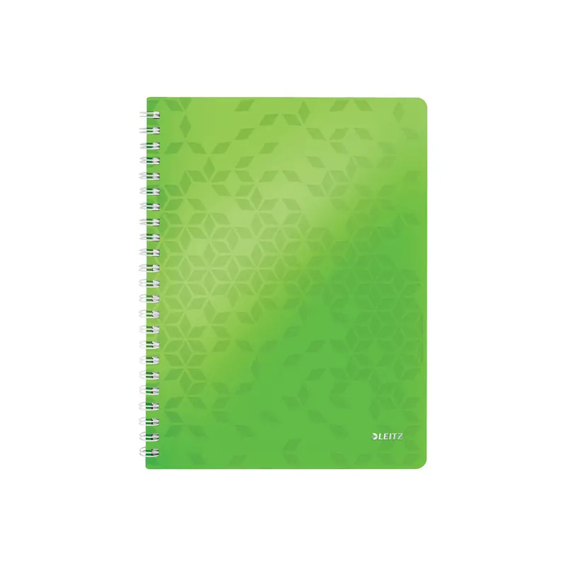 Collegeblock Leitz WOW 4637 - A4 210 x 297 mm grün liniert Lineatur21 mit Schreiblinie 80 Blatt FSC extraweißes Qualitätspapier 80 g/m² Pckg/6