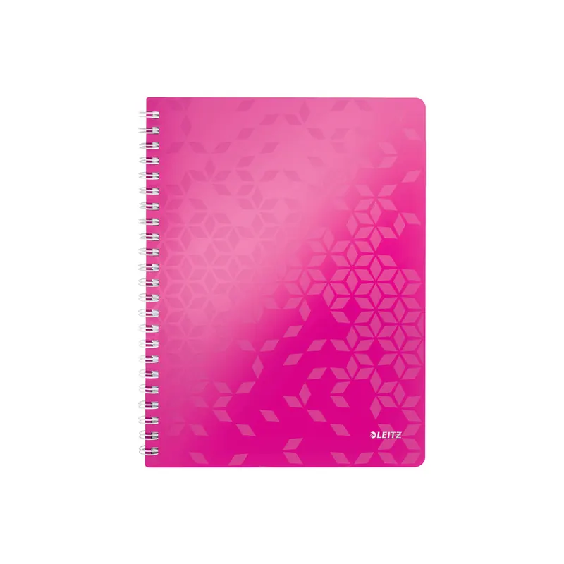Collegeblock Leitz WOW 4637 - A4 210 x 297 mm pink liniert Lineatur21 mit Schreiblinie 80 Blatt FSC extraweißes Qualitätspapier 80 g/m²  Pckg/6