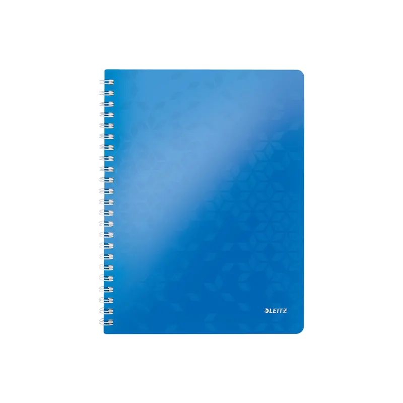 Collegeblock Leitz WOW 4638 - A4 210 x 297 mm blau kariert Lineatur22 5 x 5 mm 80 Blatt FSC extraweißes Qualitätspapier 80 g/m²