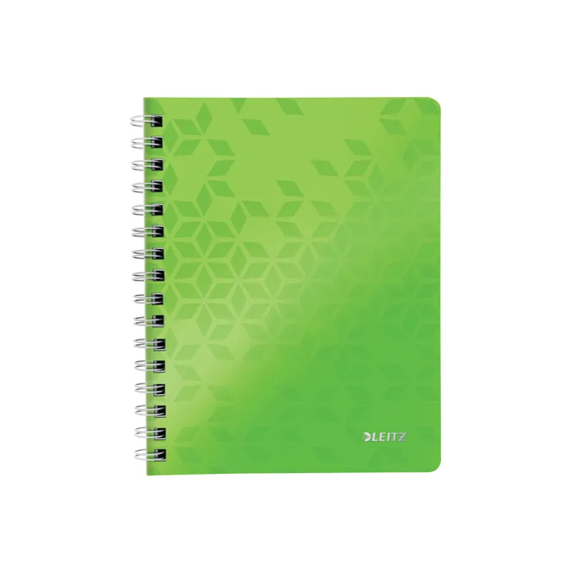 Collegeblock Leitz WOW 4639 - A5 148 x 210 mm grün liniert Lineatur04 mit Schreiblinie 80 Blatt FSC extraweißes Qualitätspapier 80 g/m²  Pckg/6