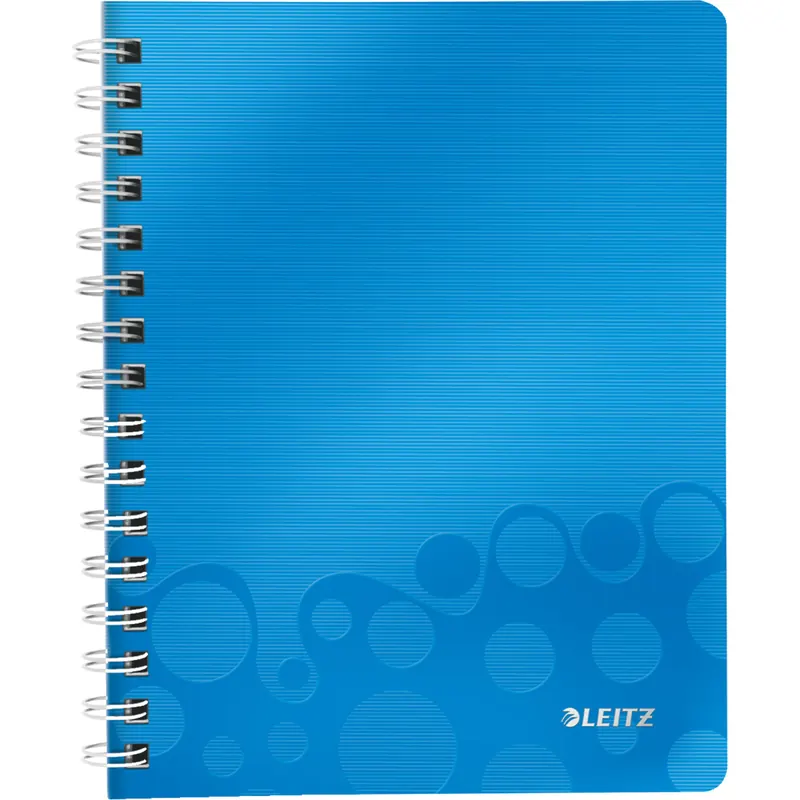 Collegeblock Leitz WOW 4641-A - A5 148 x 210 mm blau kariert Lineatur05 5 x 5 mm 80 Blatt FSC extraweißes Qualitätspapier 80 g/m²