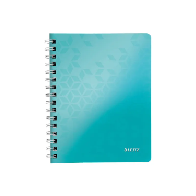Collegeblock Leitz WOW 4641 - A5 148 x 210 mm eisblau kariert Lineatur05 5 x 5 mm 80 Blatt FSC extraweißes Qualitätspapier 80 g/m²  Pckg/6