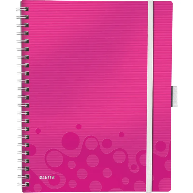 Collegeblock Leitz WOW Be Mobile 4644-A - A4 210 x 297 mm pink liniert Lineatur21 mit Schreiblinie 80 Blatt FSC extraweißes Qualitätspapier 80 g/m²
