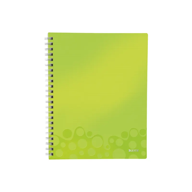 Collegeblock Leitz WOW Get Organised 4642 - A4 210 x 297 mm grün liniert Lineatur21 mit Schreiblinie 80 Blatt extraweißes Qualitätspapier 80 g/m²