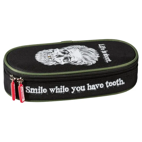Combietui Brunnen Skull 49109 - 230 x 55 x 95 mm schwarz/weiß 2-teilig 1 Reißverschluss