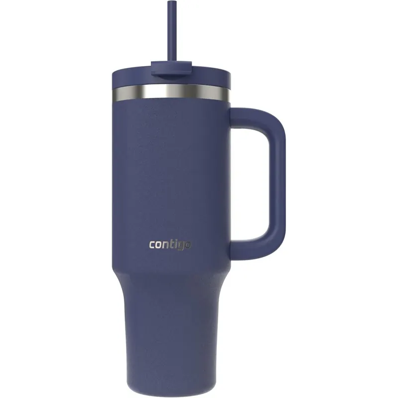 Contigo 2217785 Tumbler | Thermosflasche mit Henkel und Strohhalm | 1200 ml