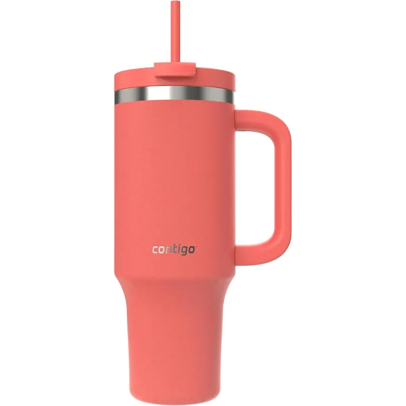 Contigo Tumbler | 2217787 Thermosflasche mit Henkel und Strohhalm | 1200 ml