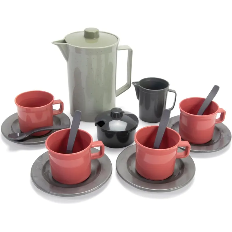 Dantoy - Green Bean Coffee Set - Für Küchenspiel - Aus recyceltem Kunststoff mit dem Schwanenlogo - Einzigartige Farbtöne und Kombinationen