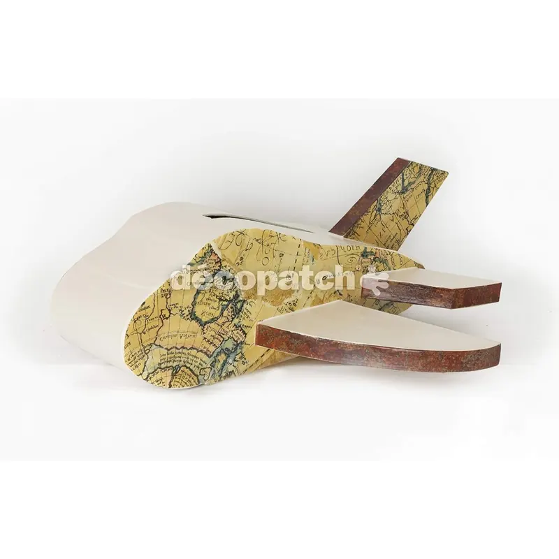 Décopatch EV019C - Urne/Briefbox aus Pappmaché, Flugzeug 55x20cm