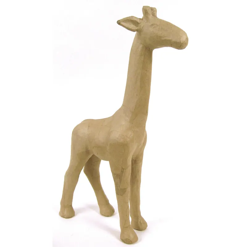 Décopatch Figur Pappmaché Giraffe 56cm L - Kartonbraun