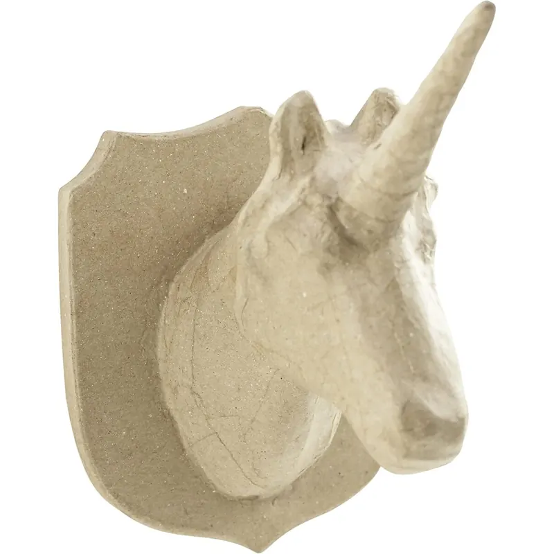 Décopatch Figur Pappmaché Trophäe Einhorn S
