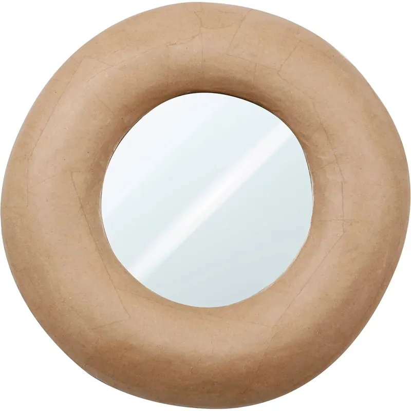 Décopatch HD082C - Spiegel zum Aufhängen, Ø37,5cm, Kartonbraun, einfach zum Verzieren, Rund, 1 Stück