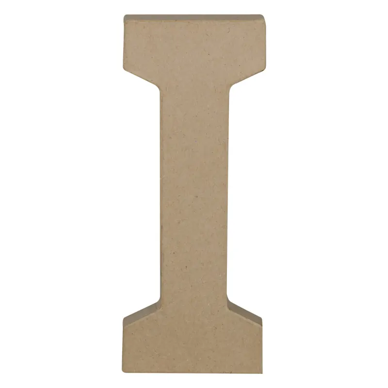 Decopatch, Pappmaché Kraft, Großbuchstabe I 20cm - Kartonbraun