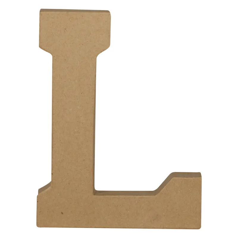 Decopatch, Pappmaché Kraft, Großbuchstabe L 20cm - Kartonbraun