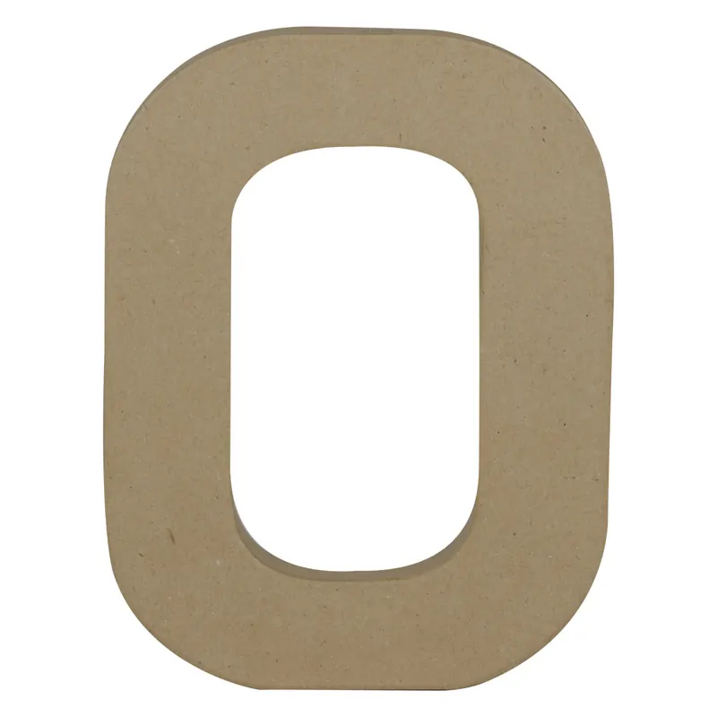 Decopatch, Pappmaché Kraft, Großbuchstabe O 20cm - Kartonbraun